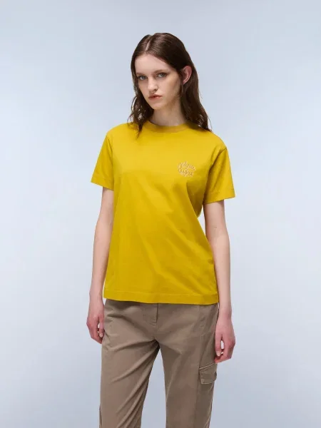 NAPAPIJRI Tricou Fedaia galben șofran alb