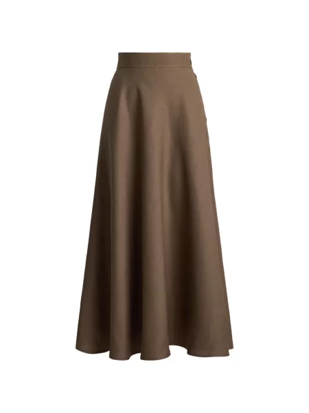Fustă midi Ralph Lauren Collection maro
