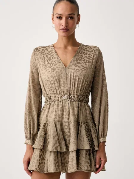 Guess rochie evazată CLARISSE bej