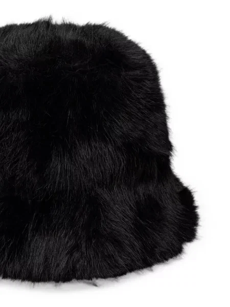 Pălărie Armani Exchange cu blană negru