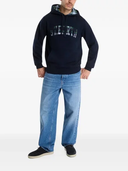 Hoodie Mc2 Saint Barth με απλικέ μπλε