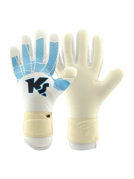 KEEPERsport Športne rokavice kremna / nebeško modra bela