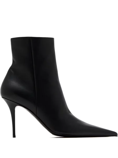Botine Amina Muaddi din piele negru