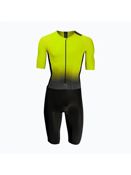 Costum de triatlon pentru bărbați HUUB Collective Tri Suit fluorescent yellow galben