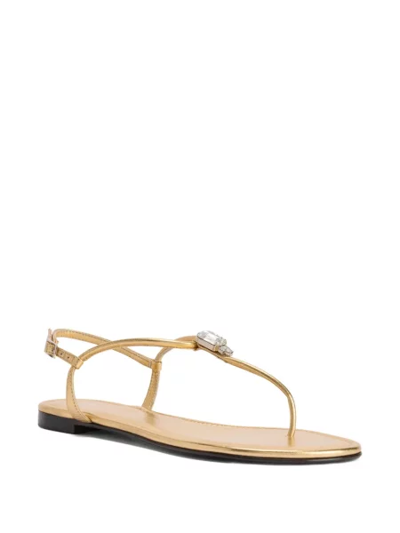 Sandale Giuseppe Zanotti fără toc auriu
