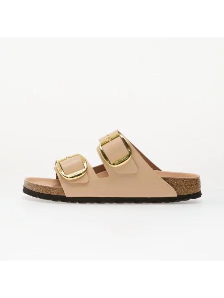 Trampki Birkenstock Arizona Big Buckle Natural Leather Patent High-Shine New Beige EUR 37 beżowe