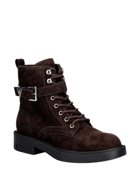 Botine Guess din piele de căprioară maro