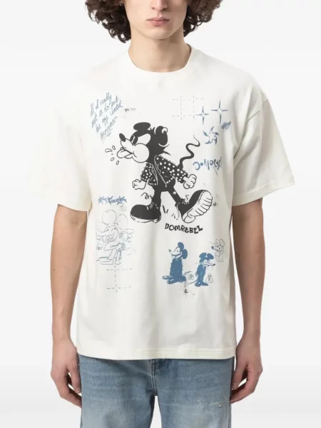 Tricou Domrebel cu imagine alb