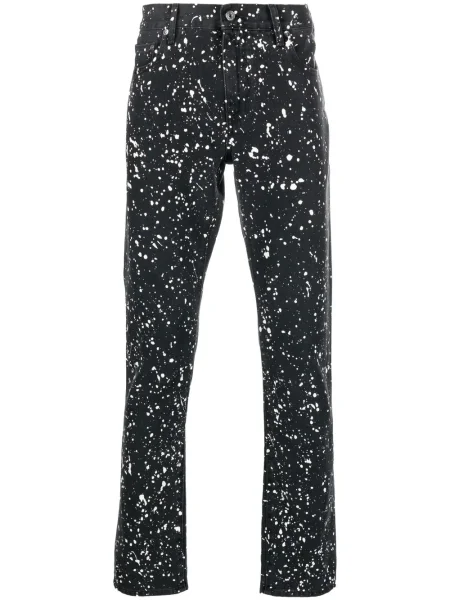 Pruhované skinny skinny džíny Off-white bílé