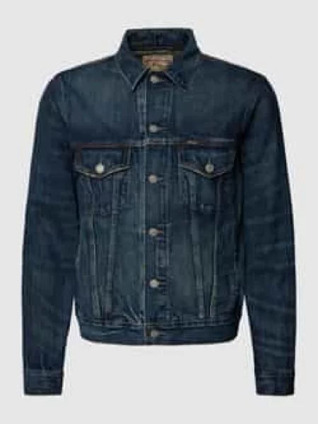 Kurtka jeansowa o fasonie shaped fit z czystej Polo Ralph Lauren niebieska