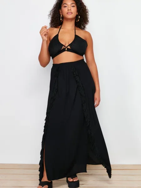 Fusta maxi Trendyol negru
