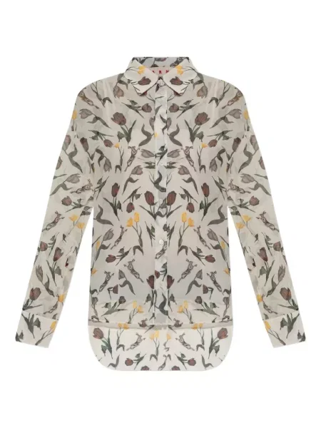 Cămașă Marni cu model floral cu imagine