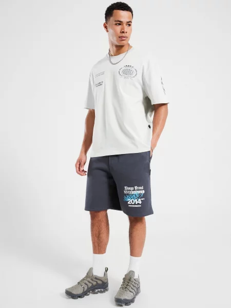 Hoodrich Szorty Stamp Tag niebieskie