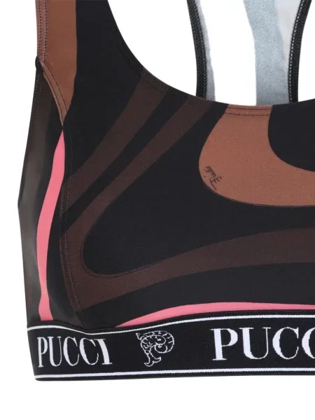 Top sport Pucci cu imagine negru