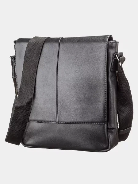 Кожаная сумка через плечо Shvigel черная