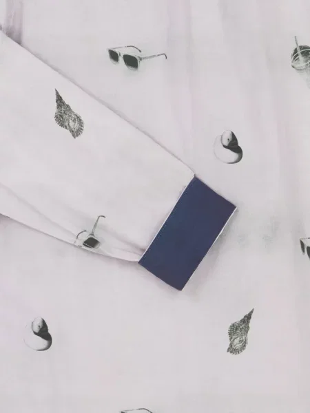Lung cămașă Paul Smith cu imagine violet