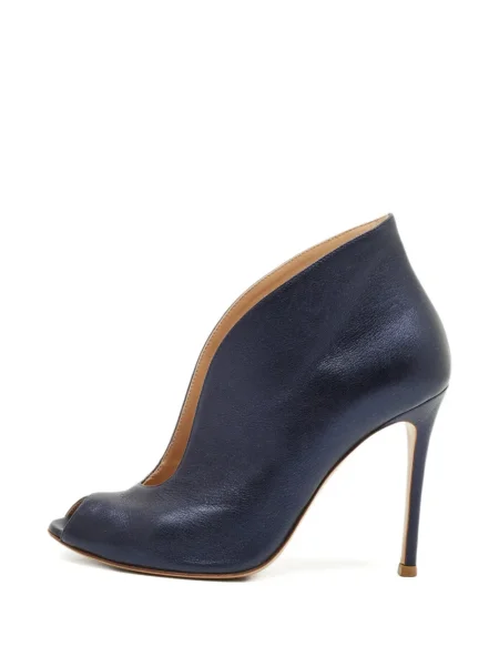 Кожени полуотворени обувки Gianvito Rossi синьо