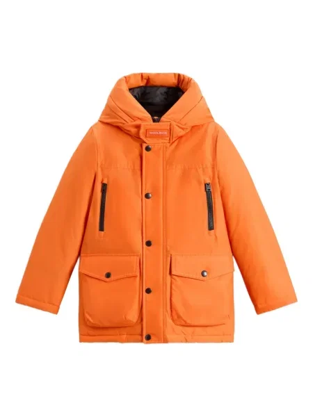 Parka dziecięca Woolrich pomarańczowa