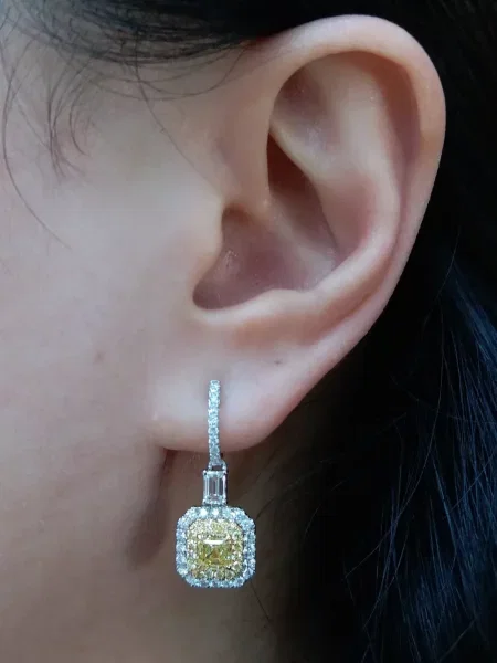 Diamant cercei Hyt Jewelry argintiu