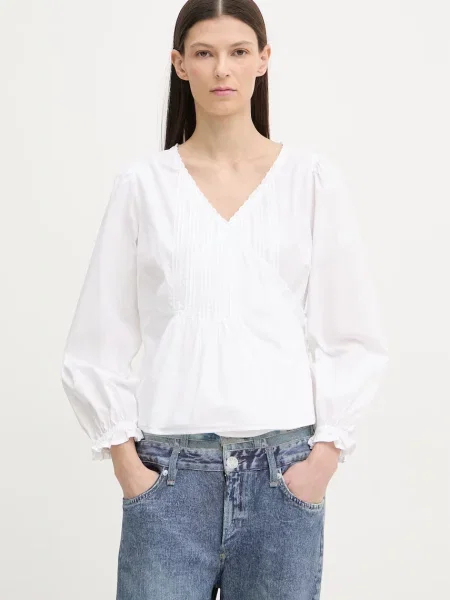 Levi's bluzka kopertowa SOLEIL WRAP biała