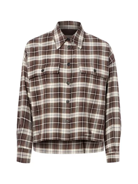 Weekend Max Mara Bluzka z domieszką wełny owczej Kobiety wełna ze strzyży 34 brązowy