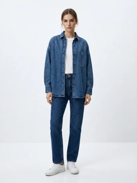 Джинсовая рубашка Ltb Jeans синяя