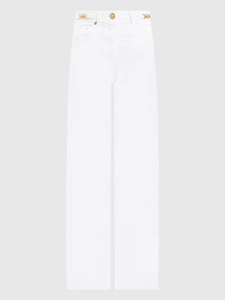 Джинси з патчем Versace білі