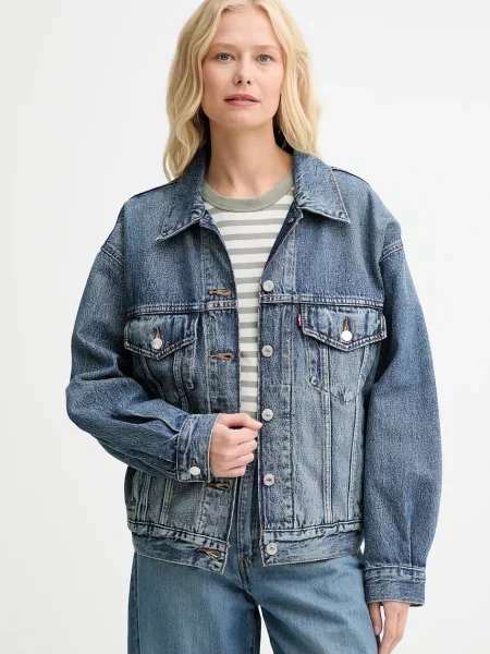 Levi's geacă jeans de tranziție oversize albastru