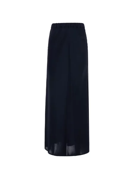 Fusta maxi Max Mara cu broderie albastru