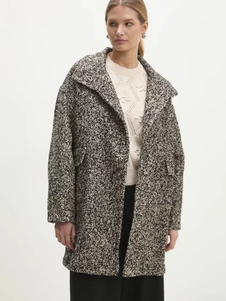 Answear Lab płaszcz przejściowy czarny