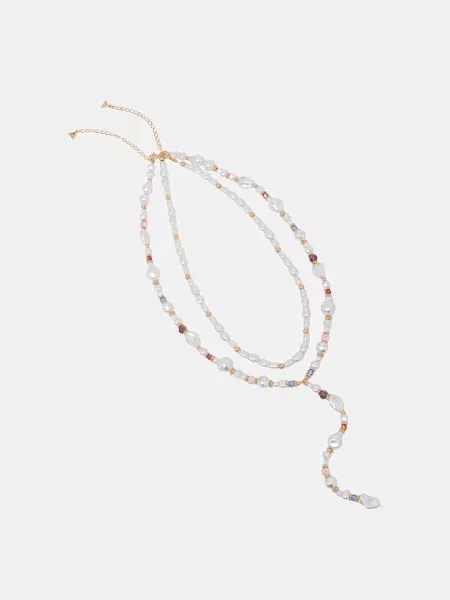 Aldo ogrlica kovinska MEAGANN paket 2 kosov roza