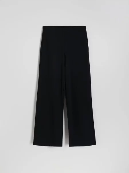 Reserved Pantaloni cu crac larg negru