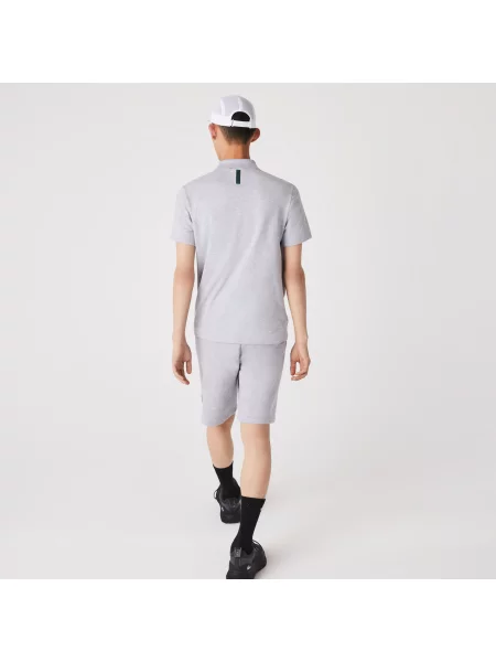Lacoste Koszulka Polo Slim Fit Z Organicznej Bawełny Stretch Piqué szara