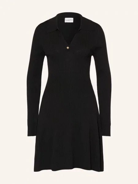 Claudie Pierlot Sukienka Z Dzianiny schwarz czarna
