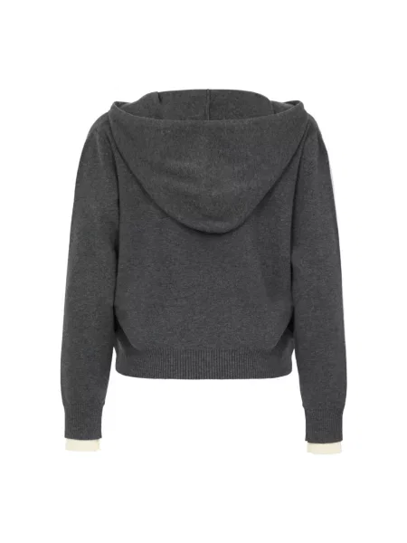 Bluza z kapturem Silvian Heach wełniana szara