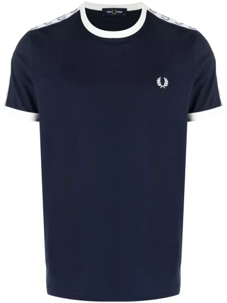 Tricou Fred Perry cu autograf albastru