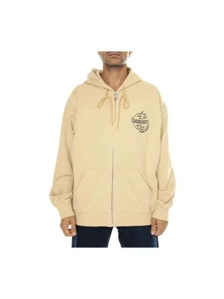 Bluza z kapturem Carhartt Wip z kapturem beżowa