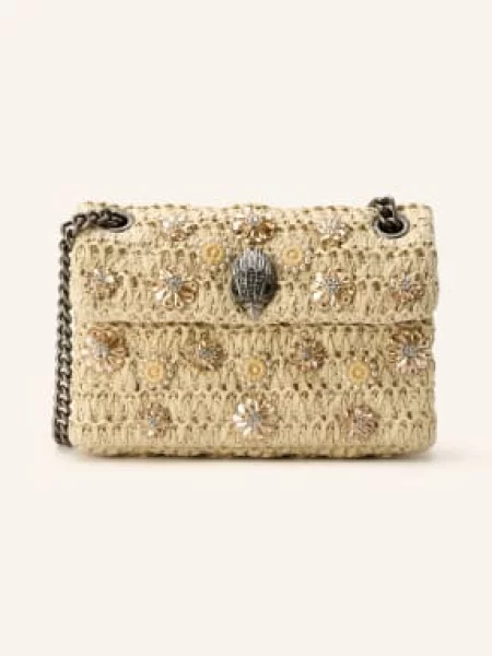 Kurt Geiger London torebka crossbody Raffia Mini Kensington beżowa