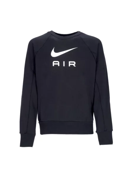 Lekka bluza Nike z okrągłym dekoltem frotte czarna