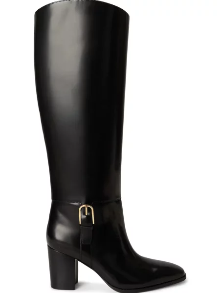Lauren Ralph Lauren cizme pentru femei din piele Rlyn Bk T Hl negru