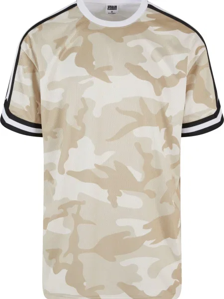 Urban Classics Tricou AOP bej / nisipiu / negru alb