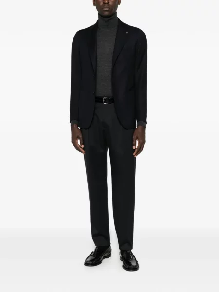 Sacou Tagliatore cu model herringbone albastru