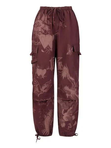 Ed Hardy Cargo hlače Don sivkasto mauve ljubičasta