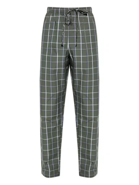 Čarape Hanro karirane zelena