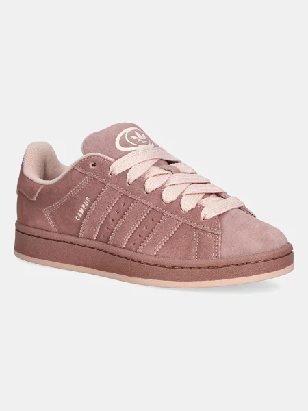 Adidas Originals sneakers din piele întoarsă Campus roz
