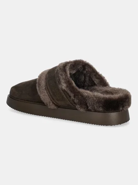 Steve Madden papuci din piele întoarsă Cozy Up maro