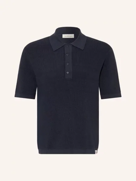 Calvin Klein Jeans Pletené Polo Tričko tmavě modrá