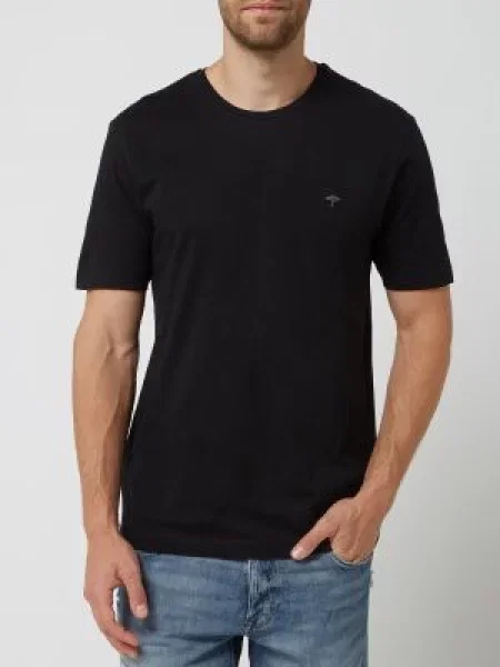 T-shirt z bawełny bio Fynch-hatton czarna