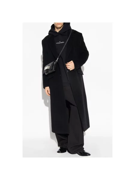 Bluza z kapturem Maison Margiela z logo czarna