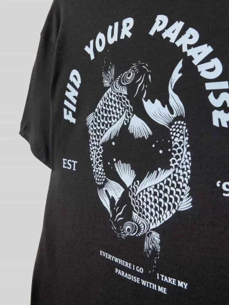 T-shirt z nadrukowanym motywem Jack & Jones czarna